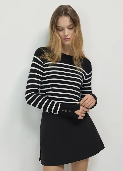 Sweater with horizontal stripes